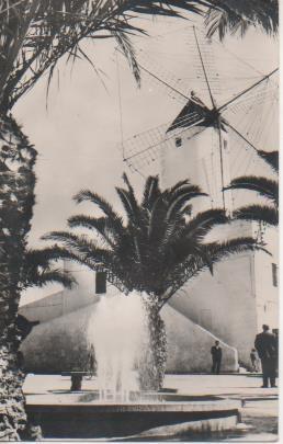 Postal E06667: Postal B/N Ciudadela. Menorca, Molino-Plaza de Alfonso III