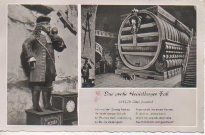 Postal E06664: Postal B/N Das Grosse Heidelberger Fass