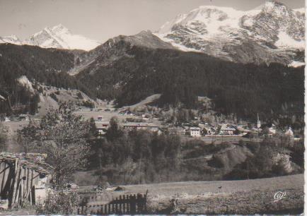 Postal E06653: Postal Blanco y negro de Les Contamines