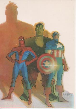 Postal E06648: Comics Forum. Serie Salón del Cómic nº 11-Spider-Man, Hulk, Captain America