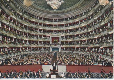 Postal E0678: Milano. Teatro alla Scala-Interno