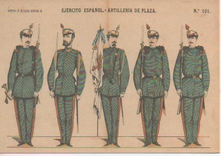 Postal E06811: Exposición Memoria Militar de España, Artilleria de Plaza. Nº 101