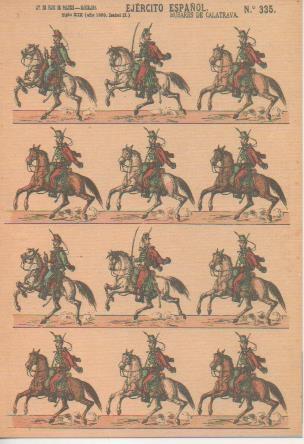 Postal E06810: Exposición Memoria Militar de España. Usares de Calatrava Nº 335