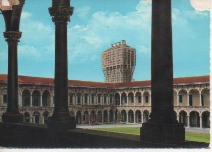 Postal E06801: Milano.Corte centrale dell'Osedale Sforzesco
