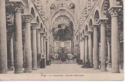 Postal E06769: Postal B/N. Pisa-La Cattedrale- Navata principale