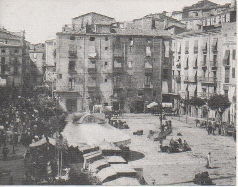 Postal E06729: Postal B/N 1900-1930 Plaça de Sant Joan, Lleida