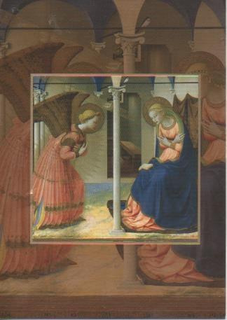 Postal E06746: Postal navideña. Lanunciación de Fra Angelico