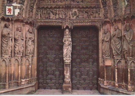 Postal E06761: León. Catedral. Puerta de Ntra Sra. La Blanca