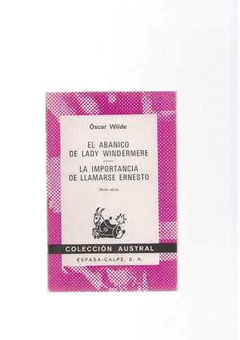 El abanico de lady Windermere- La importancia de llamrse Ernesto