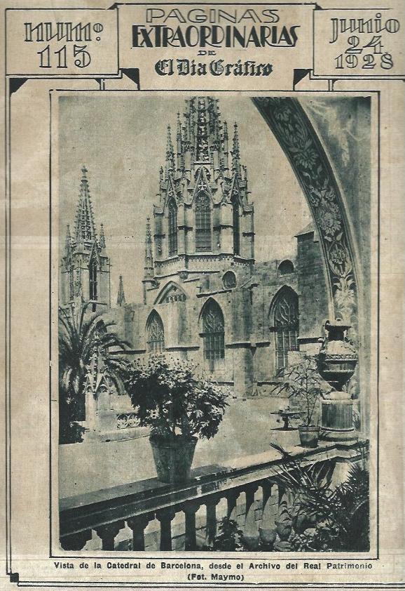 LAMINA 31608: La Catedral de Barcelona desde el Archivo de la Ciudad