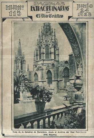 LAMINA 31608: La Catedral de Barcelona desde el Archivo de la Ciudad