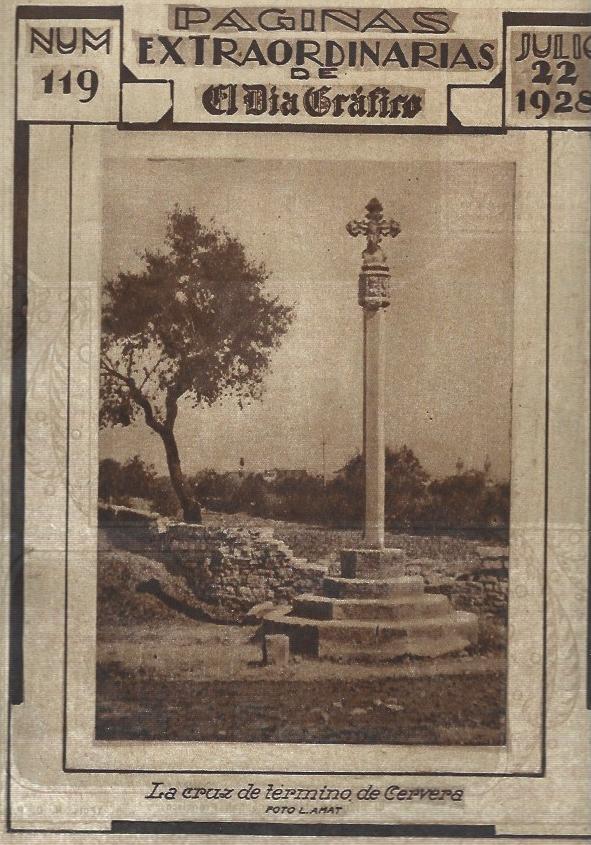 LAMINA 31624: Cruz del termino de Cervera