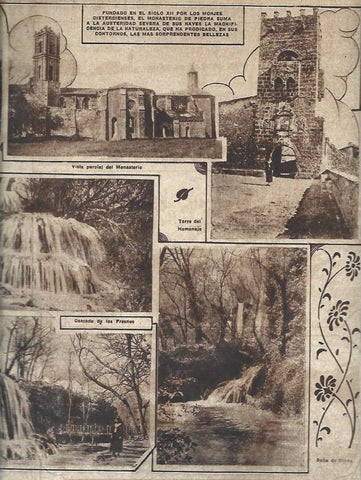 LAMINA 31606: Vistas del Monasterio de Piedra en Zaragoza