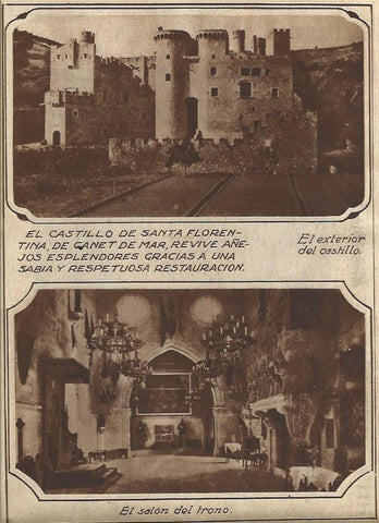 LAMINA 31579: Castillo de Santa Florentina en Canet de Mar 