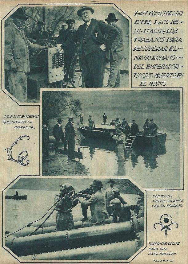 LAMINA 31572: Excavaciones subacuaticas en el Lago Nemi de Italia
