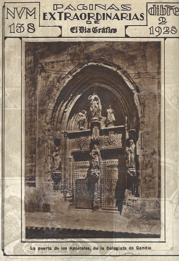 LAMINA 31689: Puerta de los Apostoles  de la Colegiata de Gandia