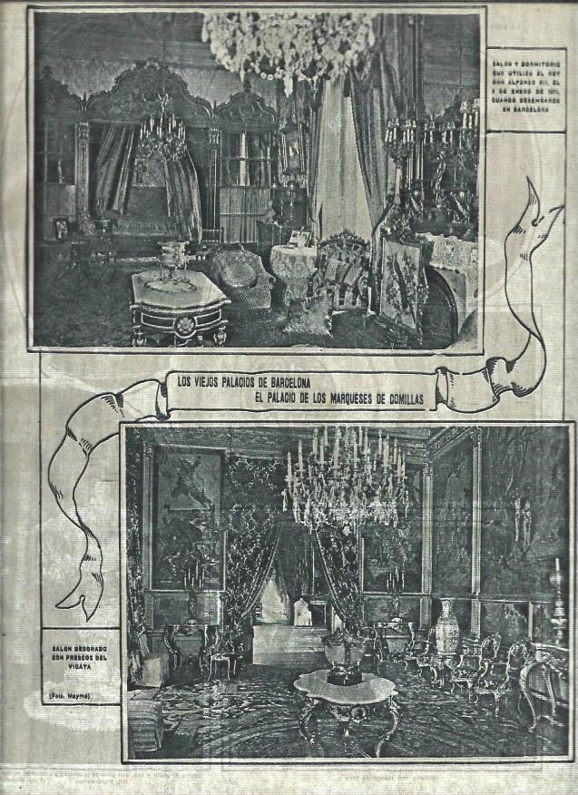 LAMINA 31696: Palacio de los Marqueses de Comillas en Barcelona