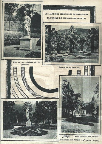 LAMINA 31707: Jardines del Parque de Can Gallard en Barcelona