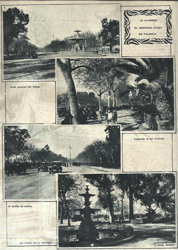 LAMINA 31698: Paseo de La Alameda de Valencia