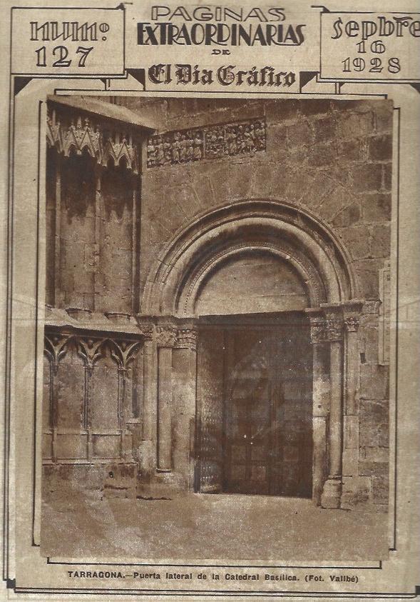 LAMINA 31652: Puerta lateral de la Catedral de Tarragona