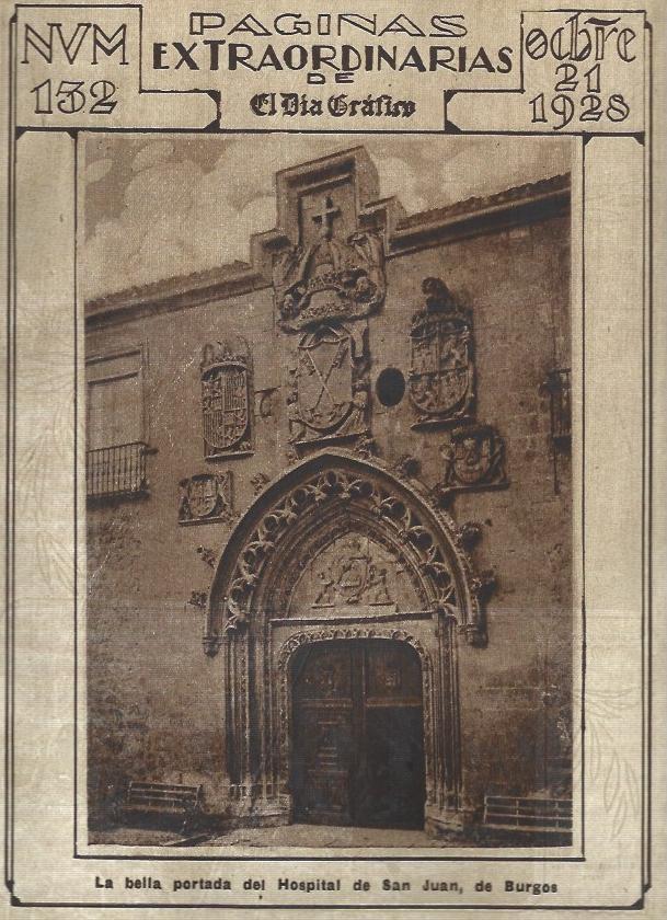 LAMINA 31671: Portada del Hospital de San Juan en Burgos