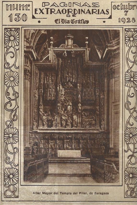 LAMINA 31663: Altar Mayor de la Basilica del Pilar en Zaragoza
