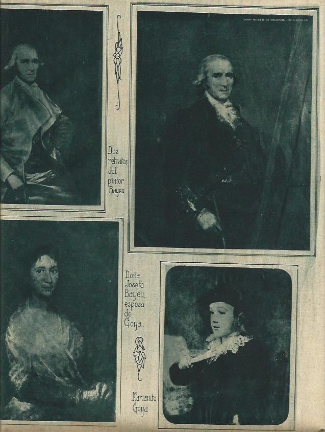 LAMINA 31569: Retratos de la familia de Goya