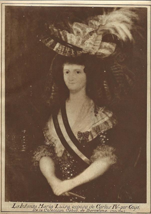 LAMINA 31568: Retrato de la Infanta Maria Luisa, por Goya