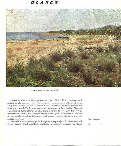 LAMINA 31429: Blanes, por Joan Roig Soler