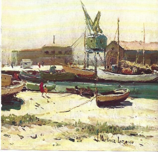 LAMINA 31451: El port de Palamos, por J. Martinez Lozano