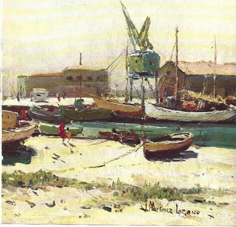 LAMINA 31451: El port de Palamos, por J. Martinez Lozano