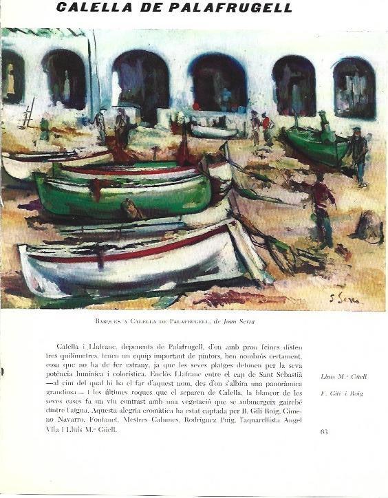 LAMINA 31452: Barques a Calella de Palafrugell, por Joan Serra