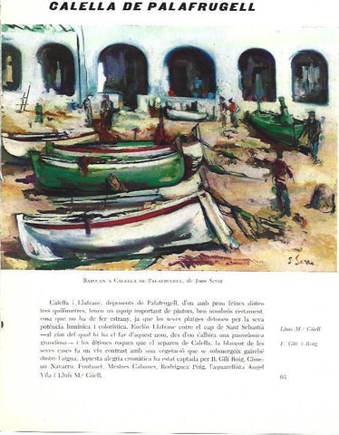 LAMINA 31452: Barques a Calella de Palafrugell, por Joan Serra