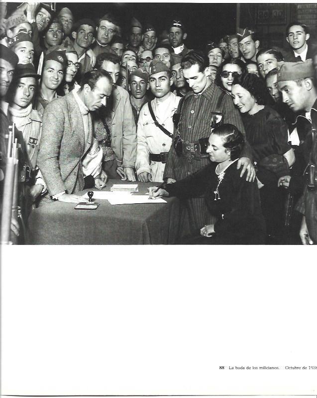 LAMINA 31549: Boda de milicianos en 1936