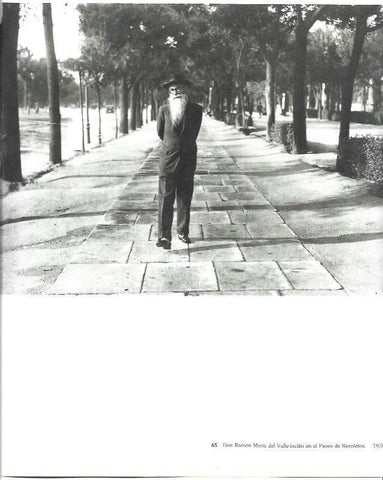 LAMINA 31537: Ramon Maria del Valle Inclan en el Paseo de Recoletos en 1930