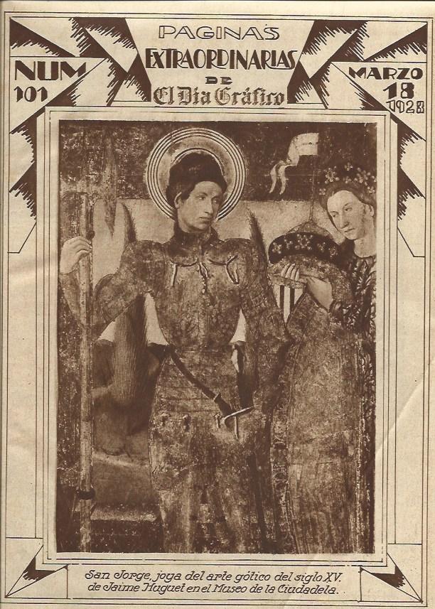LAMINA 31551: Sant Jordi, por Jaume Huguet