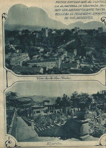 LAMINA 31564: Jardines de la Alhambra de Granada