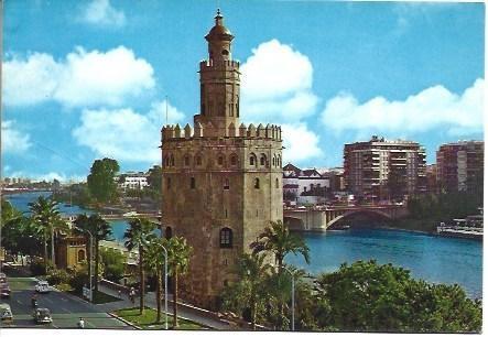 POSTAL L03790: Sevilla. Torre del Oro y rio Guadalquivir