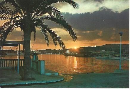 POSTAL L03794: Atardecer en la bahia de Palma de Mallorca