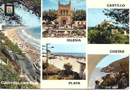 POSTAL L03805: Castelldefels. Playa