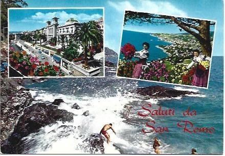 POSTAL L03864: Saludos desde San Remo