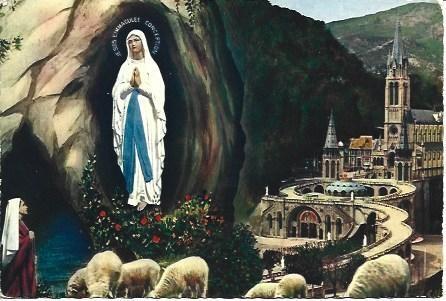 POSTAL L03867: Virgen de Lourdes