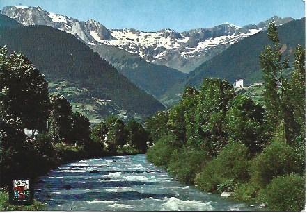 POSTAL L03821: Rio Garona en Viella