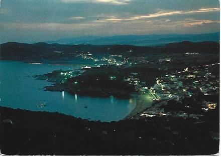 POSTAL L03824: Atardecer desde el Faro de San Sebastian en la Costa Brava
