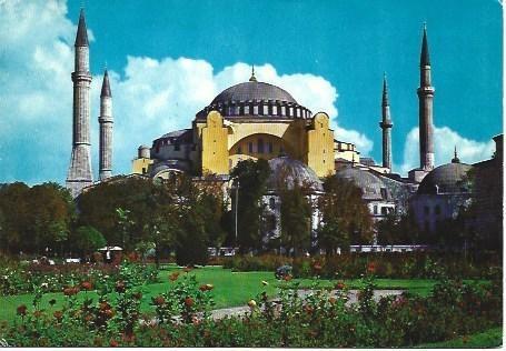 POSTAL L03666: Vista general de Santa Sofia en Estambul