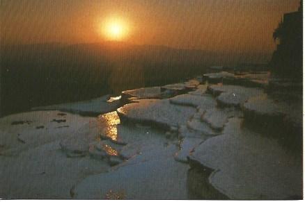 POSTAL L03671: Amanecer en Pamukale, Turquia