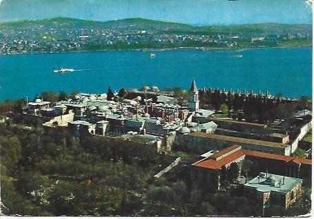 POSTAL L03675: Vista aerea del Palacio de Topkapi en Estambul