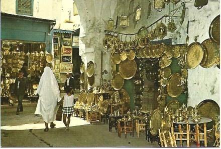 POSTAL L03720: Tienda artesana en Tunez