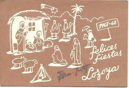 POSTAL L03710: Felicitacion de Navidad Lozoya