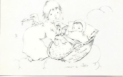 POSTAL L03712: Dibujo de bebes